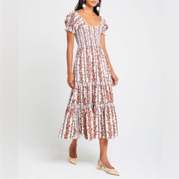 O.P.T Floral Puff Sleeve Maxi Dress - Picture 1 of 9